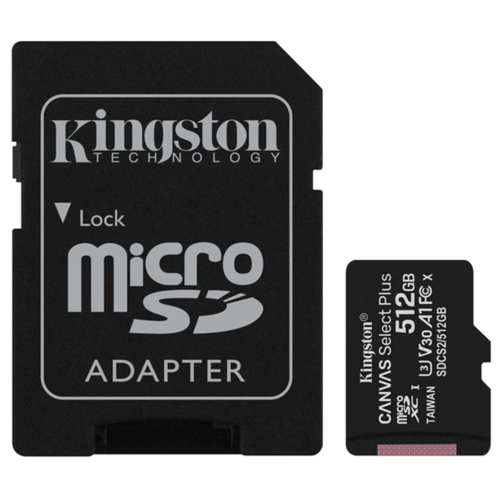 Мемориска картичка Kingston MicroSD UHS-I 512GB Class 10 Canvas Plus