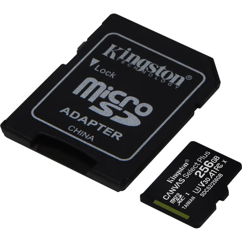 Мемориска картичка Kingston MicroSD 256GB Canvas Selec Plus