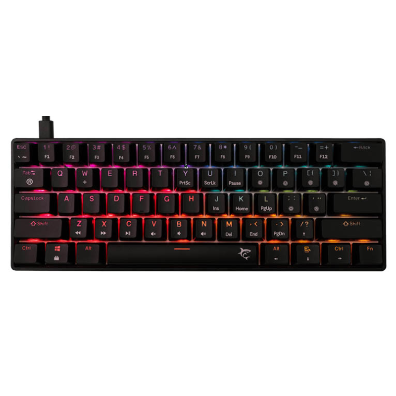 White Shark Gaming Shinobi 2 60% Mechanical RGB Black Red Switch