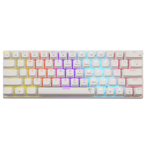 White Shark Gaming Wakizashi 2 60% Mechanical RGB White Blue Switch