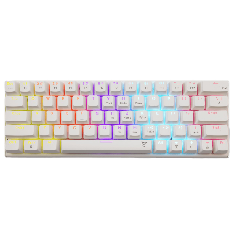 White Shark Gaming Wakizashi 2 60% Mechanical RGB White Blue Switch