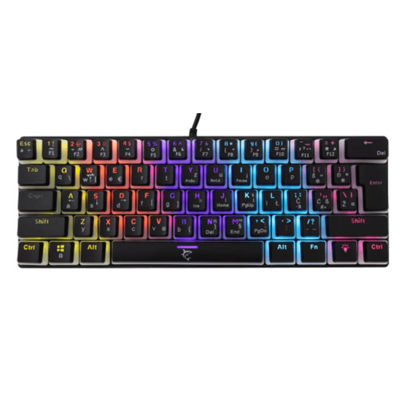 Keyboard White Shark Gaming Ashiko RGB Mechanical Red Switch HR