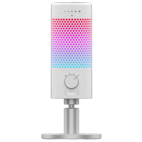 Microphone A4 Bloody GM50Pro RGB White