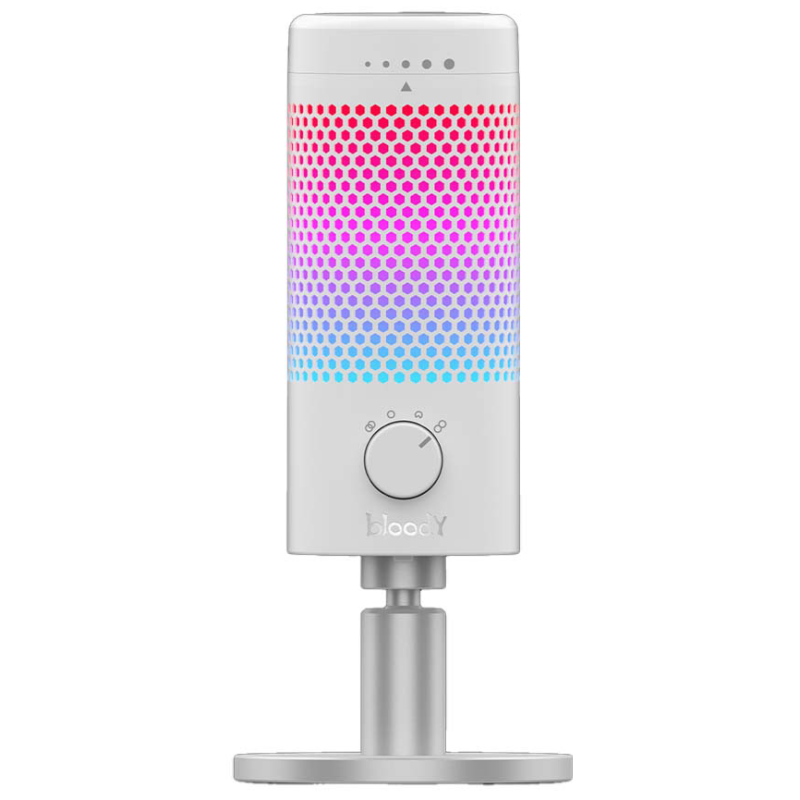 Microphone A4 Bloody GM50Pro RGB White