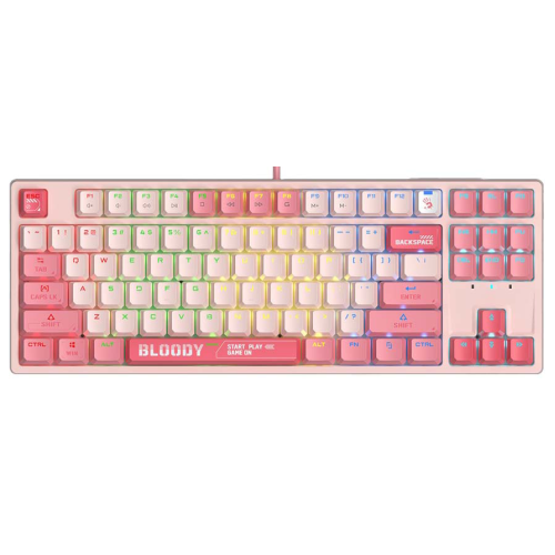 A4 Bloody S87 Mechanical RGB Energy Pink BLMS Red Switch