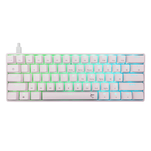 White Shark Gaming Shinobi 2 60% Mechanical RGB White Blue Switch