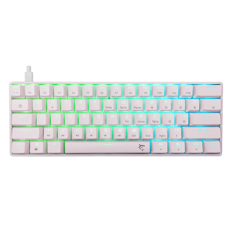 White Shark Gaming Shinobi 2 60% Mechanical RGB White Blue Switch
